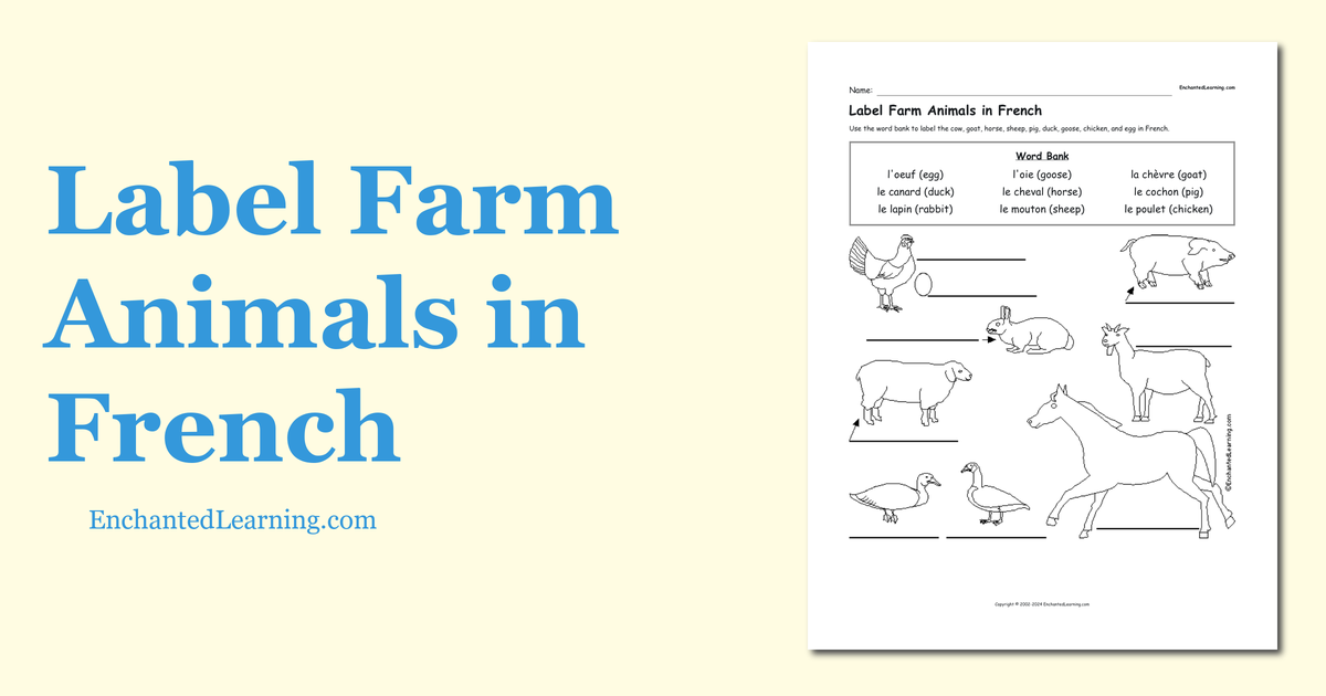 label-farm-animals-in-french-enchanted-learning