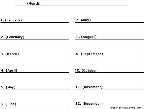 Search result: 'Label the Months of the Year in Swedish Printout'