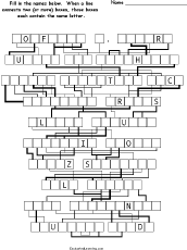 Letter Flow Printable Word Puzzles Enchantedlearning Com