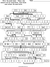 Letter-Flow Word Puzzle