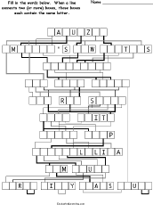 Letter-Flow Word Puzzle