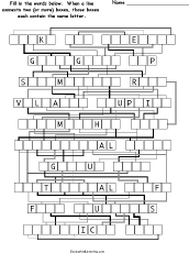 Letter-Flow Word Puzzle