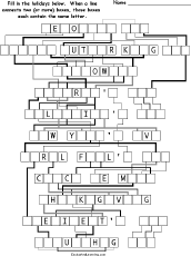 Letter-Flow Word Puzzle