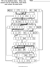 Letter-Flow Word Puzzle