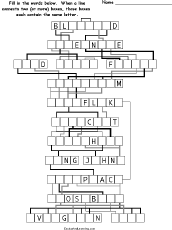 Letter-Flow Word Puzzle