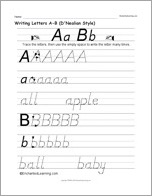 Search result: 'Writing Letters A-B (D'Nealian Style)'