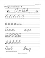 Search result: 'Writing Cursive Letters A-B'