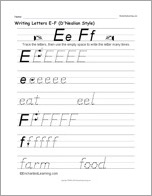 Search result: 'Writing Letters E-F (D'Nealian Style)'