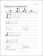 Search result: 'Writing Letters I-J (D'Nealian Style)'