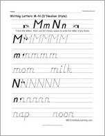 Search result: 'Writing Letters M-N (D'Nealian Style)'
