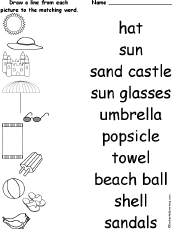 Beach words matching