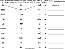 Match syllables