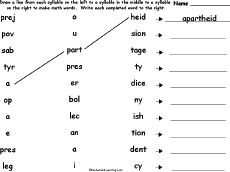 Match syllables