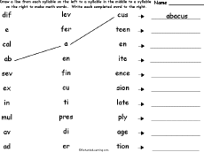 Match syllables