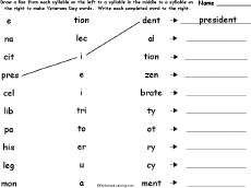 Match syllables