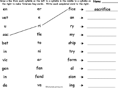 Match syllables