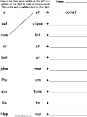 Match syllables