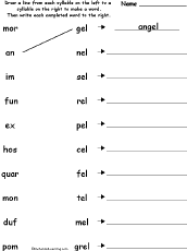 Match syllables