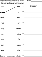 Match syllables