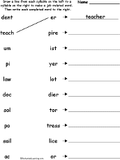 Match syllables