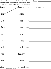 Match syllables