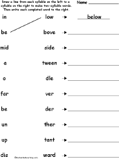 Match syllables