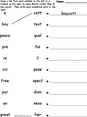 Match syllables