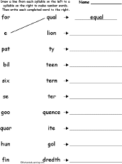 Match syllables