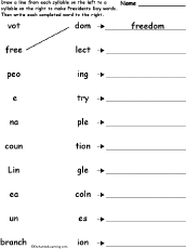 Match syllables