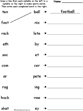 spelling worksheets sports at enchantedlearning com