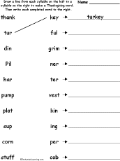 Thanksgiving Spelling Worksheets - EnchantedLearning.com