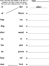 Match syllables