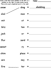 Match syllables