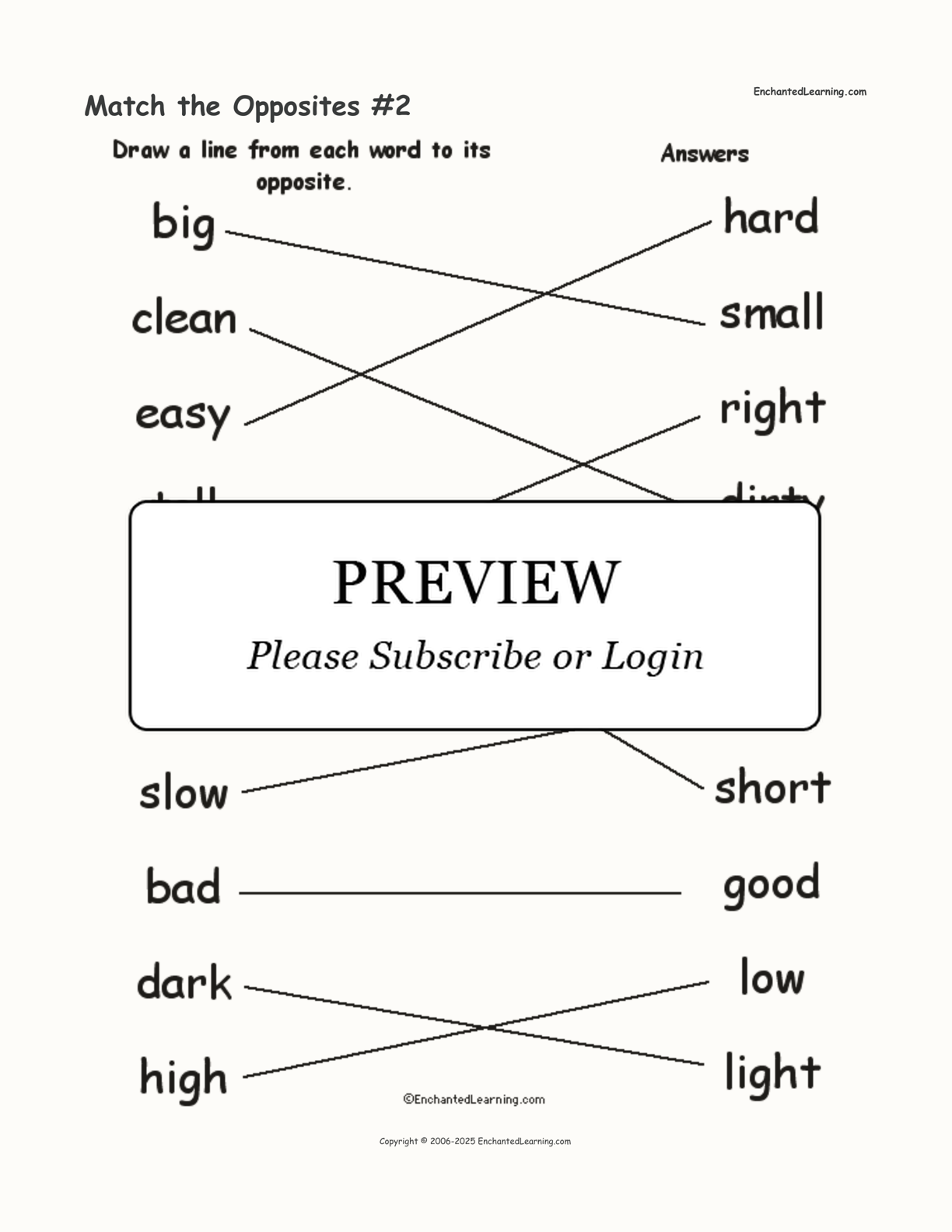 Match the Opposites #2 interactive worksheet page 2