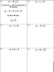 Search result: 'Solving Simple Algebraic Equations'