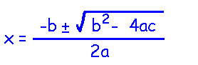 quadratic formula