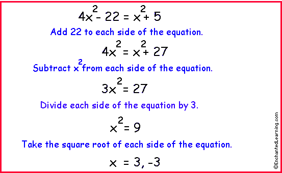 standard form quadratic equation