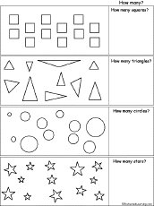 simple counting worksheets at enchantedlearningcom