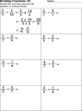 dividing fractions worksheet printout 2 enchantedlearning com