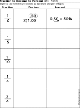 Fractions as Percents