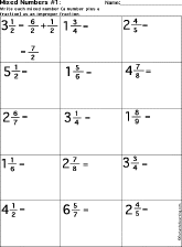 fractions worksheet thumbnail