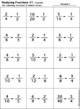 Search result: 'Reducing Fractions Worksheet #3'