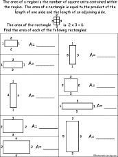 Search result: 'Area of Rectangles Printout #1'