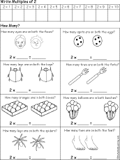 count by 2s early multiplication enchantedlearning com