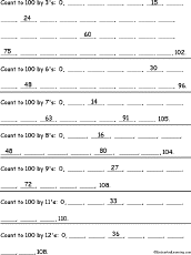 skip counting worksheet with hints printout enchantedlearning com