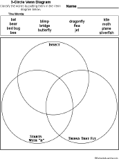 Search result: 'Insect/Things-That-Fly/Starts-With-"B" Venn Diagram'