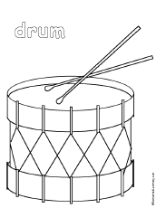 drums coloring page