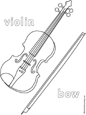 Violin Coloring Page: EnchantedLearning.com