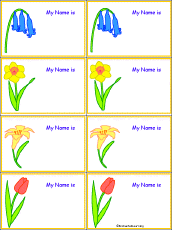 Flower Nametags