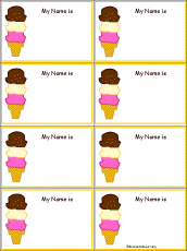 Ice Cream Nametags